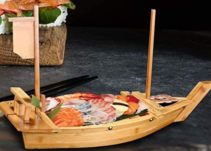竹製寿司桶 船型 Amazon.co.jp: Sprouor 寿司竹船 木船 刺身盛り合わせ船 竹食器 寿司船